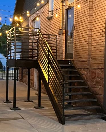 Custom metal fabrication in progress at RCM Metal Works shop in Murray, Utah